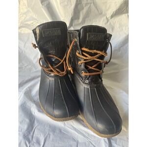 Sperry Women's Top-Sider Saltwater Duck Boots Blue/Black, Waterproof, Size 9